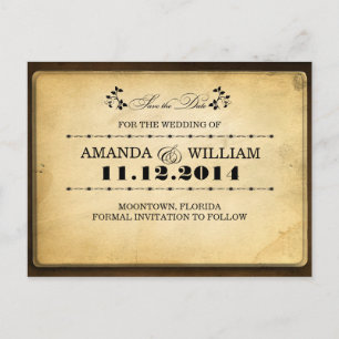 Sla de datum  typografie postkaarten aankondigingskaart