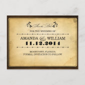 Sla de datum  typografie postkaarten aankondigingskaart (Voorkant)