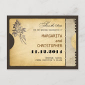 Sla de datum typografie stijl briefkaarten (Voorkant)