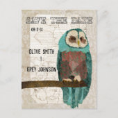 Sla de datum  Uil II Briefkaart (Voorkant)