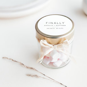 Sla de datum uiteindelijk op ronde sticker