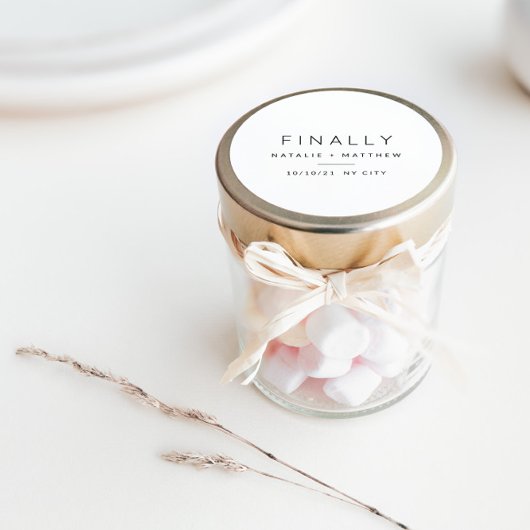 Sla de datum uiteindelijk op ronde sticker