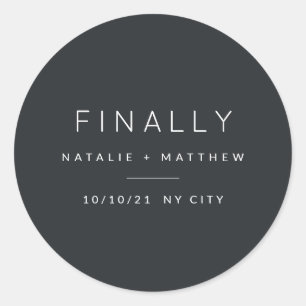 Sla de datum uiteindelijk op ronde sticker