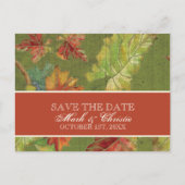 Sla de datum uitnodiging Autumn Grape Leaf Batik (Voorkant)