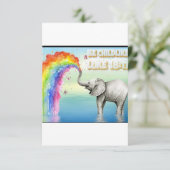 Sla de datum uitnodiging olifant en de Schrift (Staand voorkant)