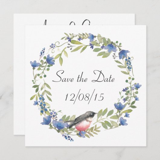 Sla de datum uitnodiging op (Voorkant / Achterkant)