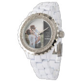 Sla de Datum Unieke Moderne Grappige Huwelijksfoto Horloge (Gekanteld)