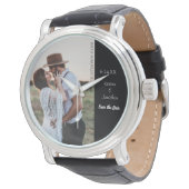 Sla de datum unieke moderne grappige trouwfoto op horloge (Gekanteld)