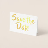 Sla de datum/uw foto/Gold Kraft op Folie Kaarten (Voorkant)