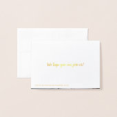 Sla de datum/uw foto/Gold Kraft op Folie Kaarten (Met envelop)