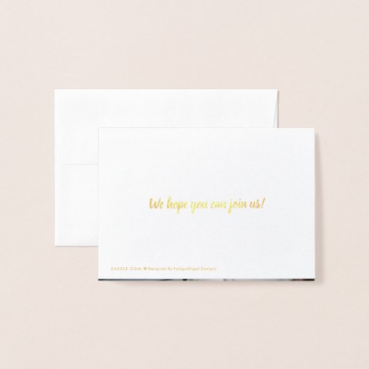 Sla de datum/uw foto/Gold Kraft op Folie Kaarten (Met envelop)