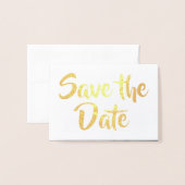 Sla de datum/uw foto/Gold Kraft op Folie Kaarten (Voorkant met envelop)