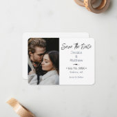 Sla de datum, uw foto & informatie op notitiekaartje (Voorkant / Achterkant in situ)