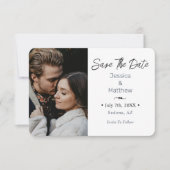 Sla de datum, uw foto & informatie op notitiekaartje (Voorkant)