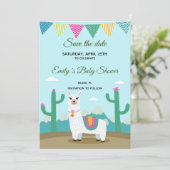 Sla de datum van Alpaca ama op Save The Date (Staand voorkant)