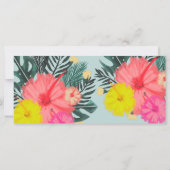 Sla de datum van bestemming Ticket Hibiscus Floral (Achterkant)