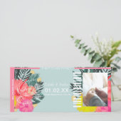 Sla de datum van bestemming Ticket Hibiscus Floral (Staand voorkant)