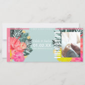 Sla de datum van bestemming Ticket Hibiscus Floral (Voorkant)