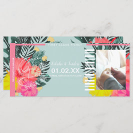 Sla de datum van bestemming Ticket Hibiscus Floral