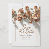 Sla de datum van de bloem bruiloft uitnodiging (Voorkant)