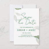 Sla de datum van de bruiloft blad save the date (Voorkant)