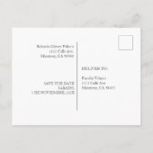 Sla de datum van de bruiloft op uitnodiging briefkaart (Achterkant)