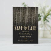 Sla de datum van de Gold Star-douche op Save The Date (Staand voorkant)