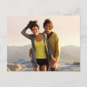 Sla de datum van de goudliefdesfoto op aankondigingskaart (Achterkant)