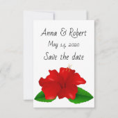 Sla de datum van de hibiscus-kaart op save the date (Voorkant)