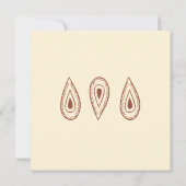 Sla de datum van de huwelijksuitnodiging-pauw op kaart (Achterkant)