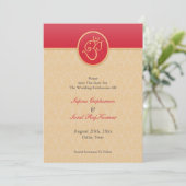 Sla de datum van de Indiase standaardkaart op Save The Date (Staand voorkant)