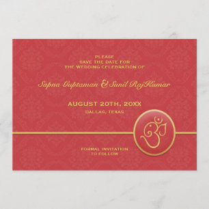 Sla de datum van de Indiase standaardkaart op Save The Date