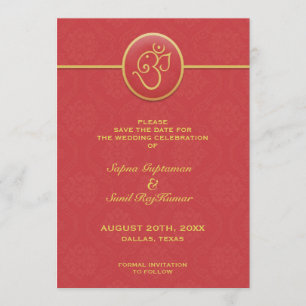 Sla de datum van de Indiase standaardkaart op Save The Date