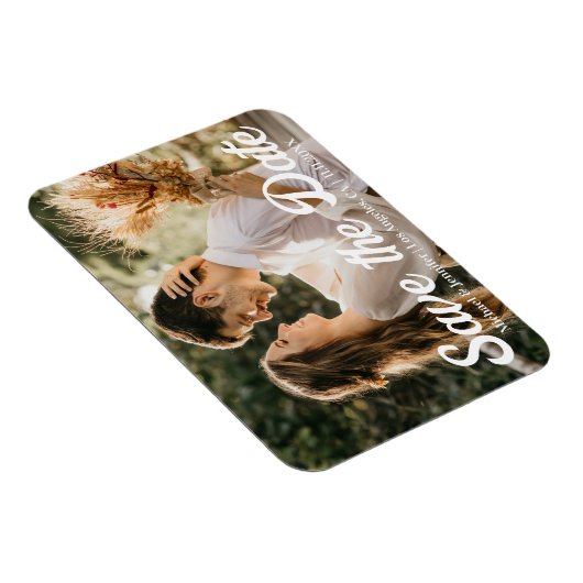 sla de datum van de moderne handschriftentrouwfoto magneet (Rechterzijde)