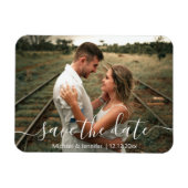 sla de datum van de moderne handschriftentrouwfoto magneet (Horizontaal)