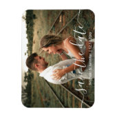 sla de datum van de moderne handschriftentrouwfoto magneet (Verticaal)