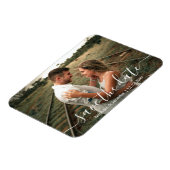 sla de datum van de moderne handschriftentrouwfoto magneet (Linkerzijde)