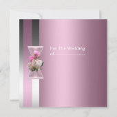 Sla de  datum van de roze zilver streep over save the date (Achterkant)