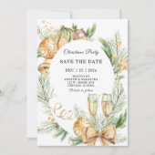 Sla de datum van de uitnodiging van het Kerstmisfe (Voorkant)