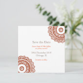 Sla de datum van de uitnodiging voor de bruiloft w (Staand voorkant)