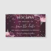 Sla de datum van de verjaardag van de bogundy flor (Voorkant)