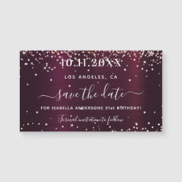 Sla de datum van de verjaardag van de bogundy spar