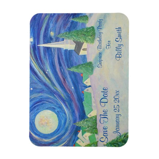 Sla de datum van de winterdag op magneet (Verticaal)