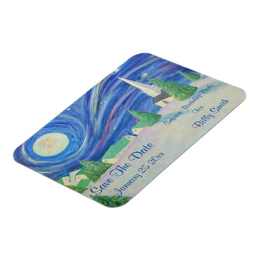 Sla de datum van de winterdag op magneet (Linkerzijde)