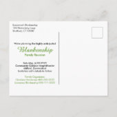 Sla de datum van gezinshereniging op het plattelan briefkaart (Achterkant)