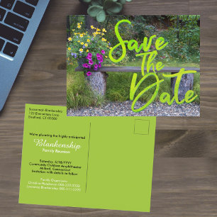 Sla de datum van gezinshereniging op het plattelan briefkaart