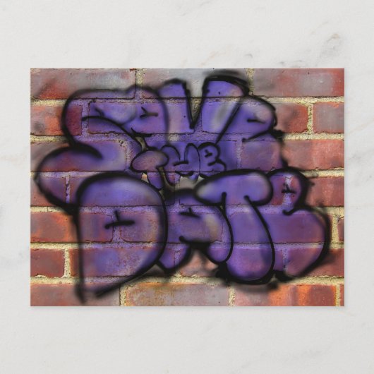 Sla de datum van graffiti op aankondigingskaart (Voorkant)