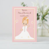 Sla de datum van het kindermeisje Spaans op Save The Date (Staand voorkant)