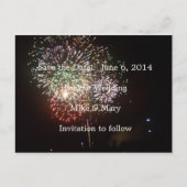 Sla de datum van het vuurwerk op aankondigingskaart (Voorkant)