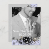 Sla de datum van je foto op aankondigingskaart (Voorkant / Achterkant)